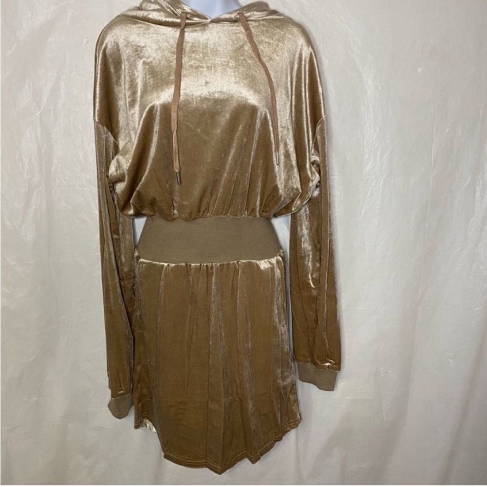 Fashion Nova Velvet Sweatshirt Dress Size XS